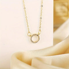Women's Stone Pendant with Chain Micro Plating