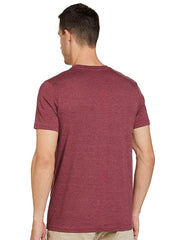 Max Men's Cotton Regular Fit Half Sleeves Crew Neck Solid Lounge T-Shirt (Burgundy)