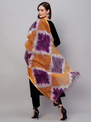 ANNI Designer Women's Rayon Viscose Straight Solid Kurta with Pant & Dupatta (Black & Orange)