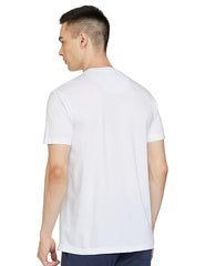 Max Men's Cotton Regular Fit Half Sleeves Crew Neck Solid Lounge T-Shirt (White)